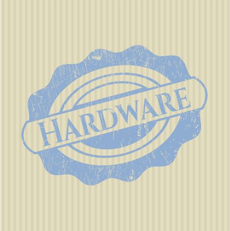 Hardware rubber stamp with grunge texture