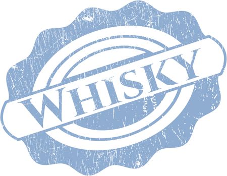 Whisky rubber stamp with grunge texture