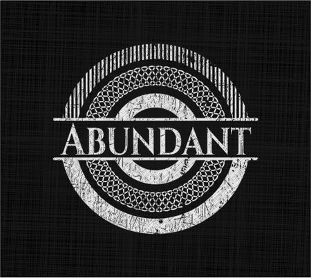 Abundant chalk emblem, retro style, chalk or chalkboard texture