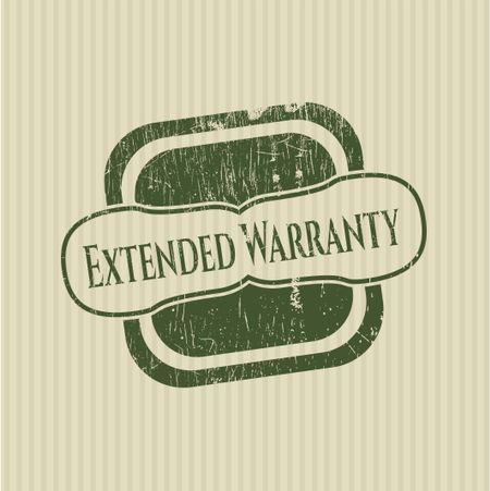 Extended Warranty rubber grunge texture seal