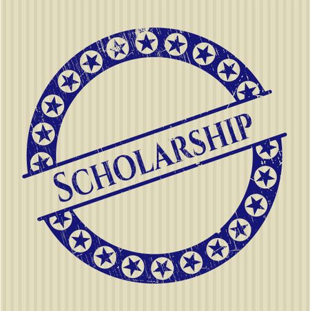 Scholarship with rubber seal texture