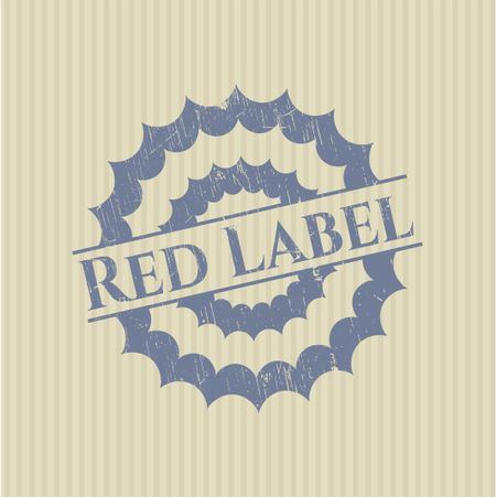 Red Label rubber stamp