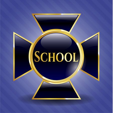 School gold emblem