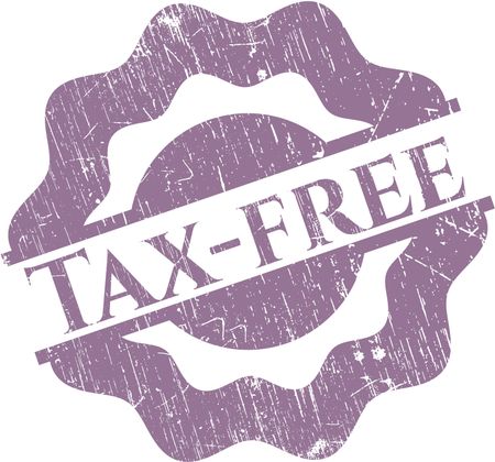Tax-free grunge stamp