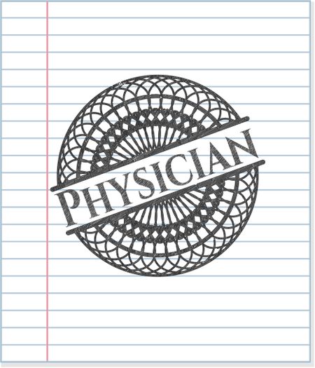 Physician pencil emblem