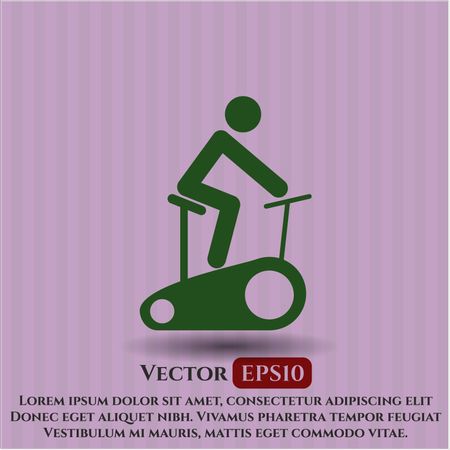 Stationary bike vector icon