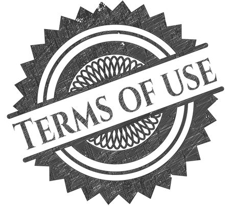 Terms of use drawn with pencil strokes