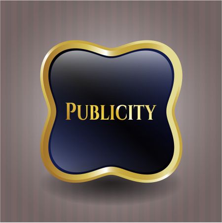 Publicity gold shiny badge