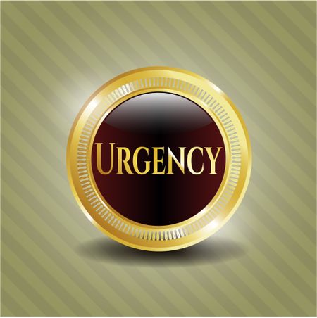 Urgency golden emblem