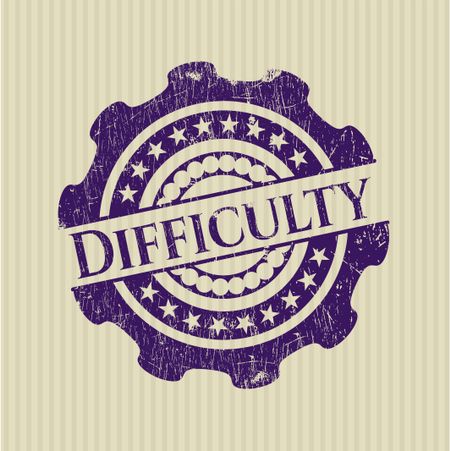 Difficulty rubber grunge stamp