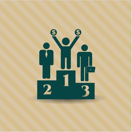 Business Competition (podium) icon vector illustration