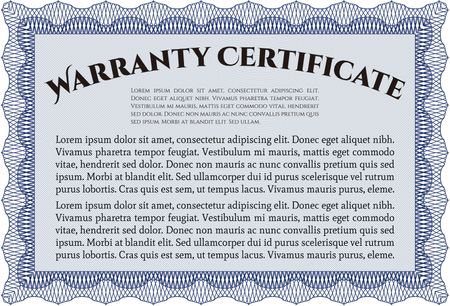 Warranty template. Customizable, Easy to edit and change colors. Good design. With background. 