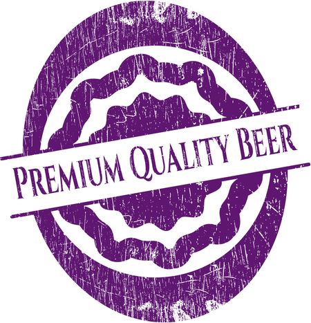 Premium Quality Beer rubber seal with grunge texture