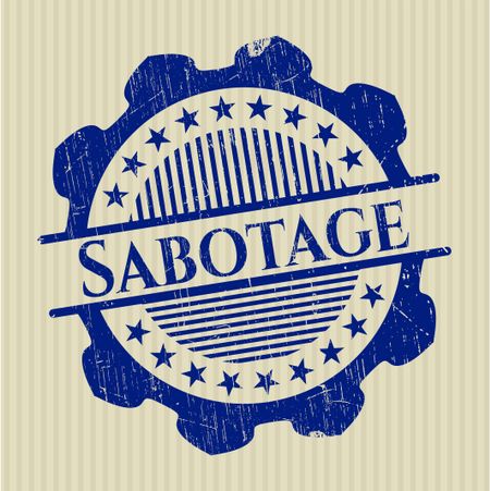Sabotage grunge style stamp