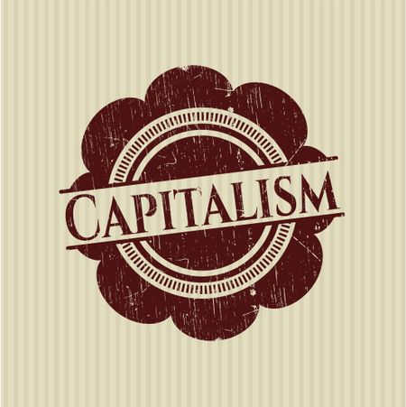Capitalism grunge style stamp