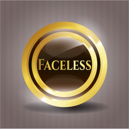 Faceless gold emblem