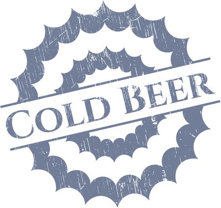 Cold Beer rubber grunge texture seal