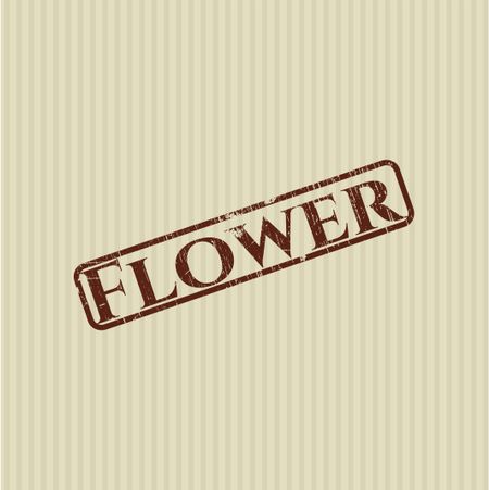 Flower rubber grunge texture seal