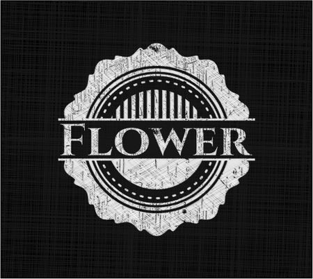 Flower chalk emblem
