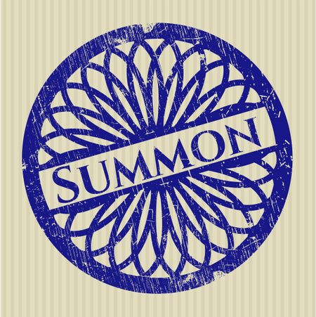 Summon grunge style stamp