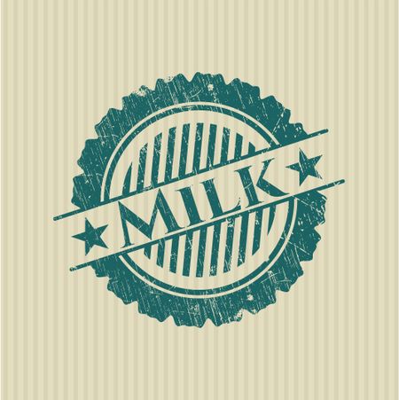 Milk grunge style stamp