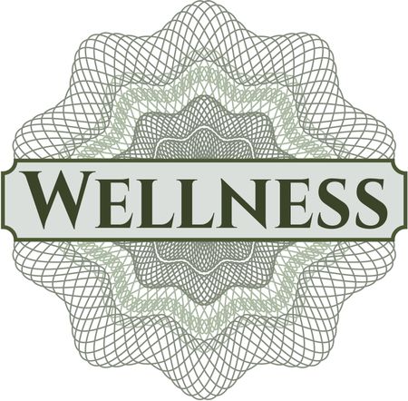 Wellness written inside rosette