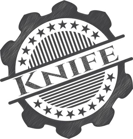 Knife drawn with pencil strokes