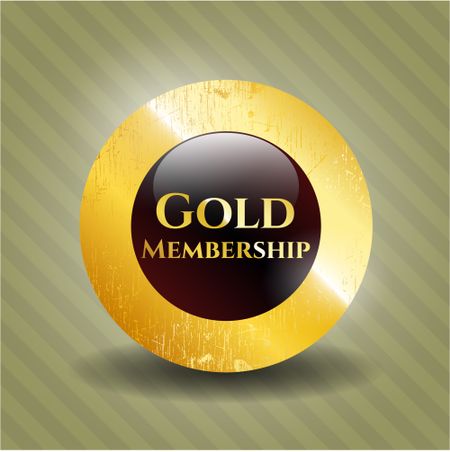 Gold Membership gold emblem or badge
