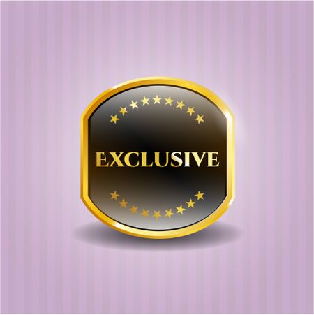 Exclusive gold badge or emblem