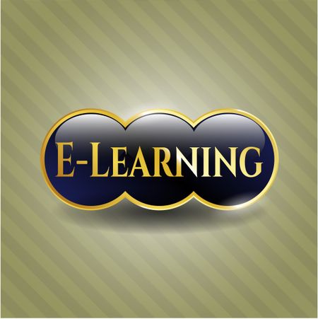 E-Learning gold emblem