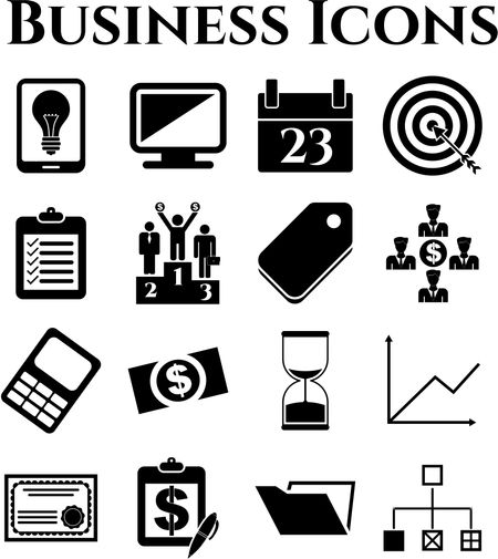 16 icon set. business Icons. Set of web Icons.