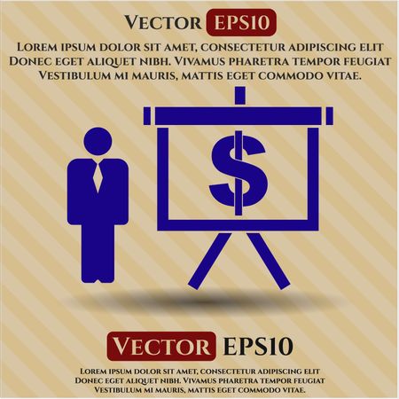 Business Presentation icon vector illustration