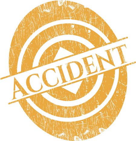 Accident rubber stamp with grunge texture