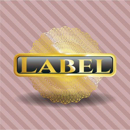 Label golden emblem or badge
