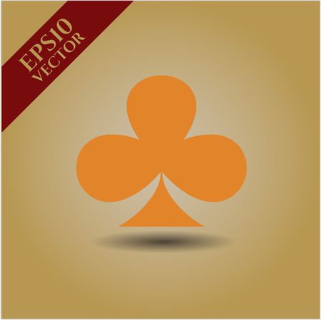 Poker clover vector icon