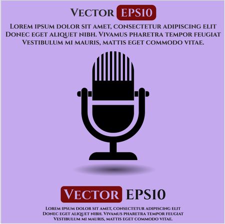 Microphone vector icon or symbol
