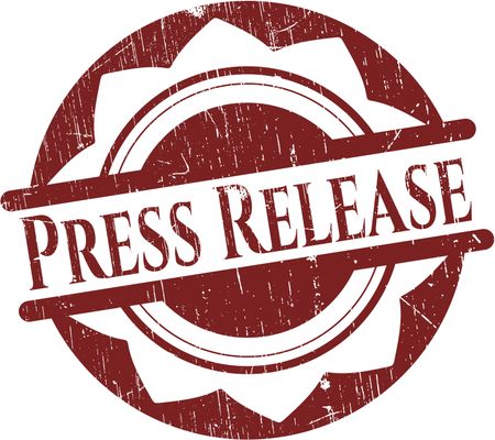 Press Release rubber seal with grunge texture