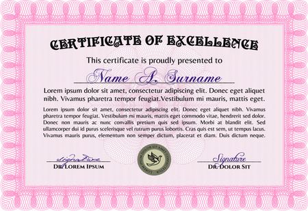 certificate template eps10 jpg of achievement diploma vector illustration design completion