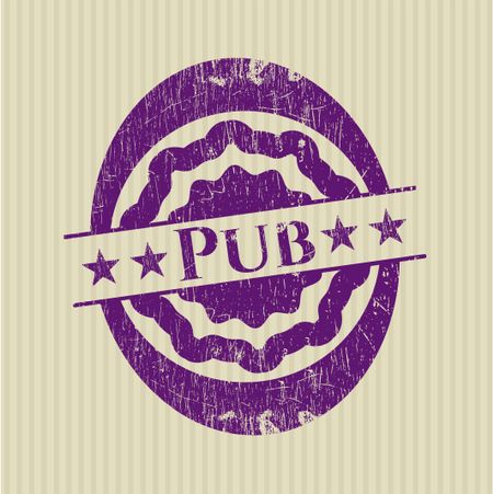 Pub with rubber seal texture