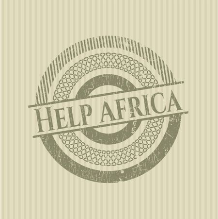Help Africa grunge style stamp