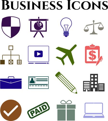 16 businessicon set. Set of web Icons.