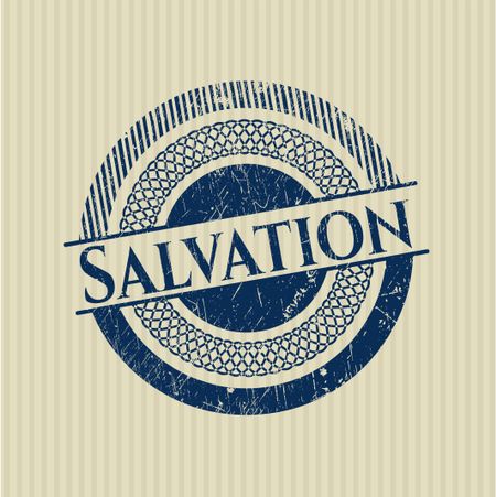 Salvation rubber grunge stamp