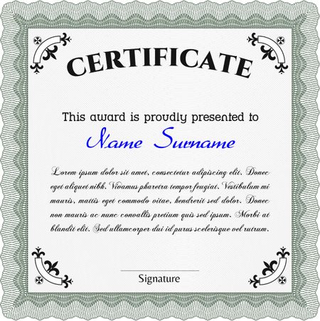 certificate template eps10 jpg of achievement diploma vector illustration design completion