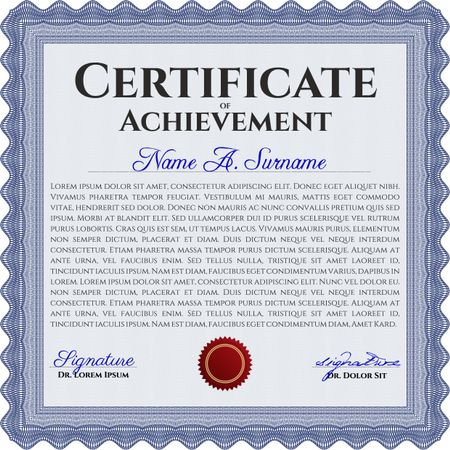 certificate template eps10 jpg of achievement diploma vector illustration design completion