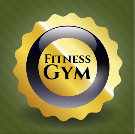 Fitness Gym gold shiny badge