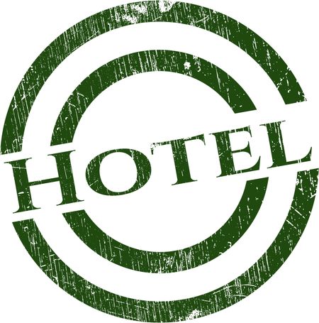 Hotel rubber stamp with grunge texture