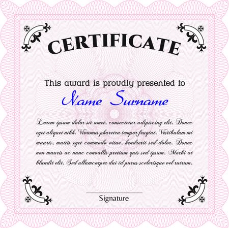 certificate template eps10 jpg of achievement diploma vector illustration design completion