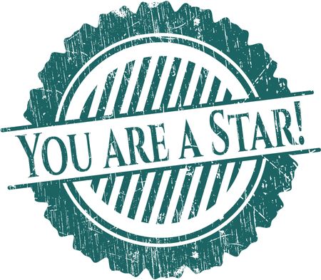 You are a Star! grunge stamp