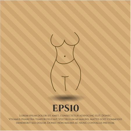 Female Silhouette icon vector illustration