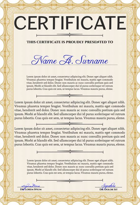 certificate template eps10 jpg of achievement diploma vector illustration design completion